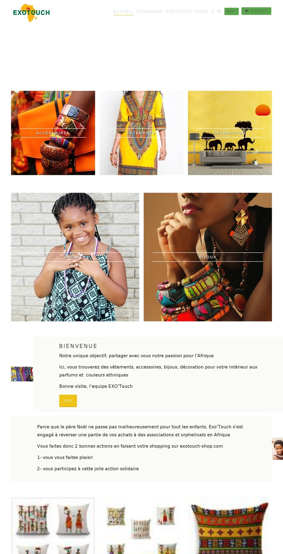 exotouch-shop.com — Shopify storefront screenshot
