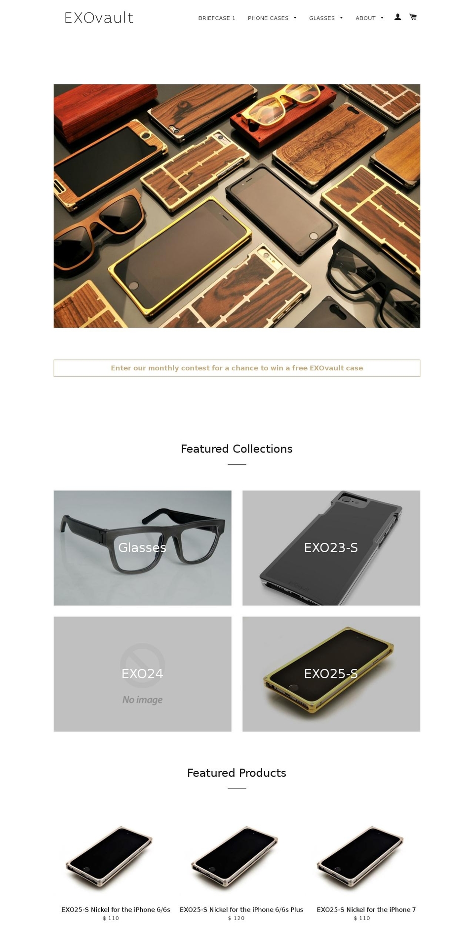 exovault.com shopify website screenshot