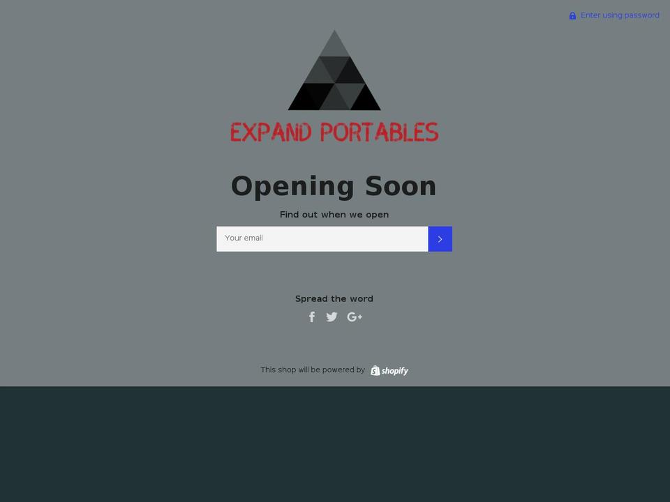 expandportables.com — Shopify storefront screenshot
