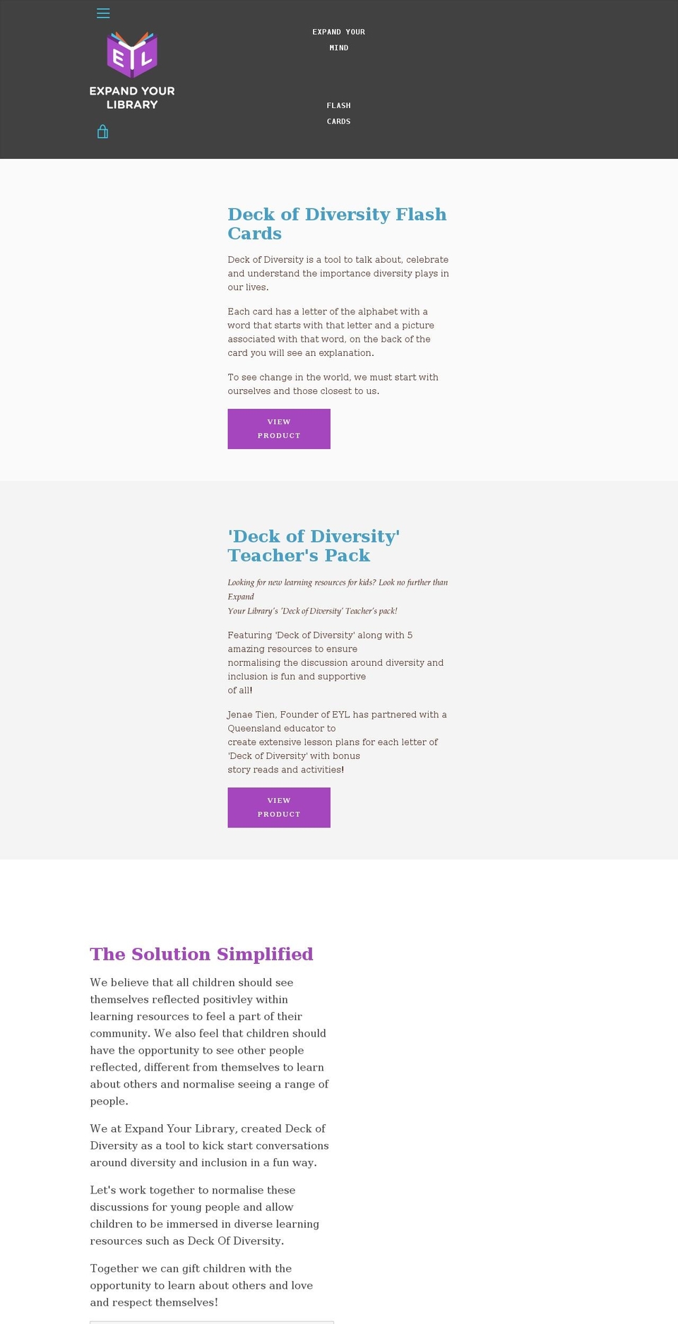 expandyourlibrary.com.au shopify website screenshot