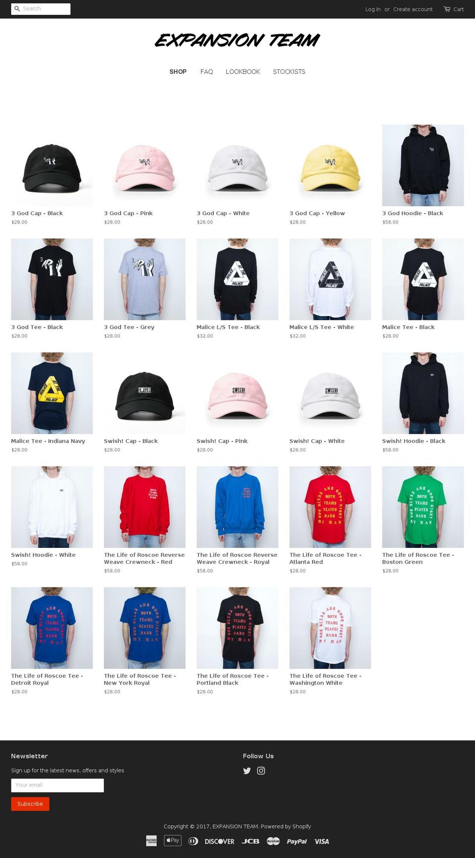expansionteamshop.com shopify website screenshot