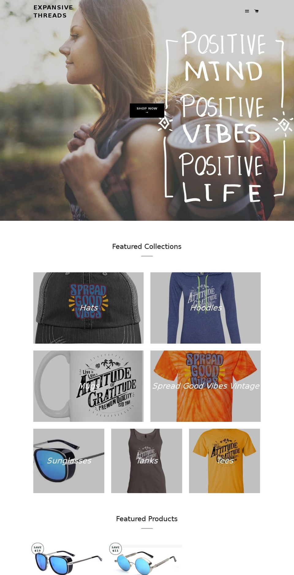 expansivethreads.com — Shopify storefront screenshot
