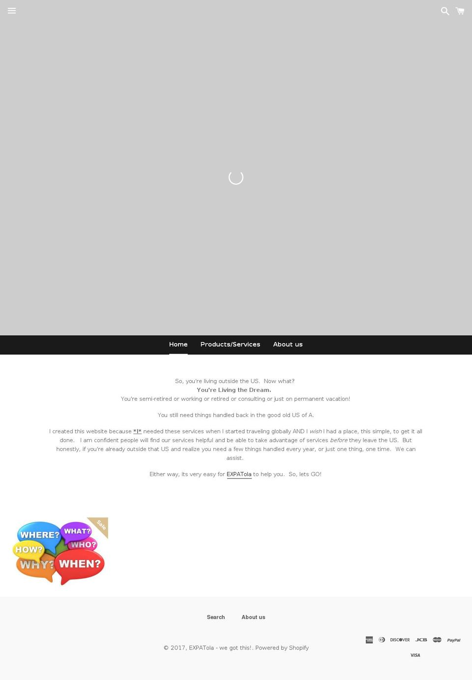 expatola.com shopify website screenshot