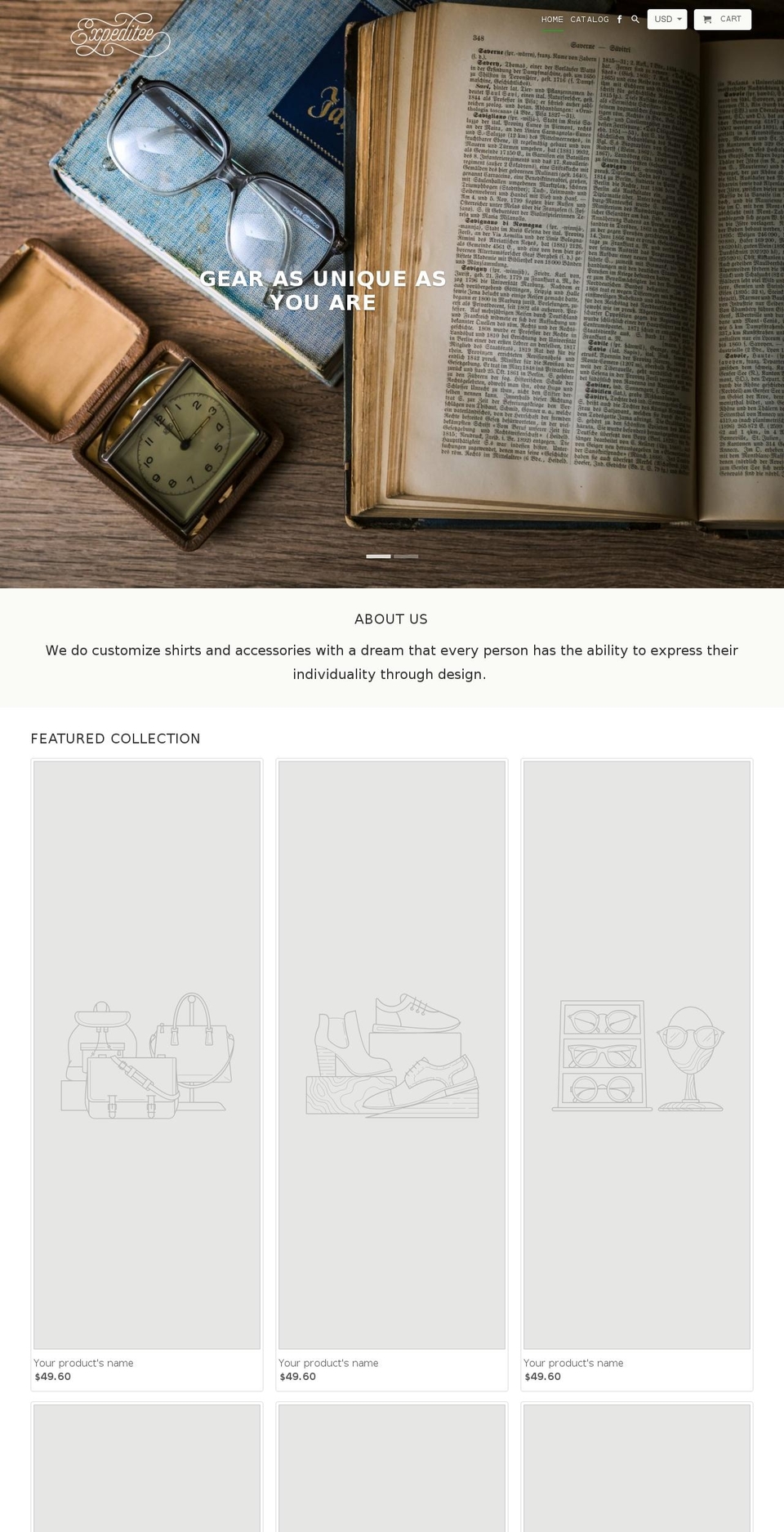 expeditee.com shopify website screenshot