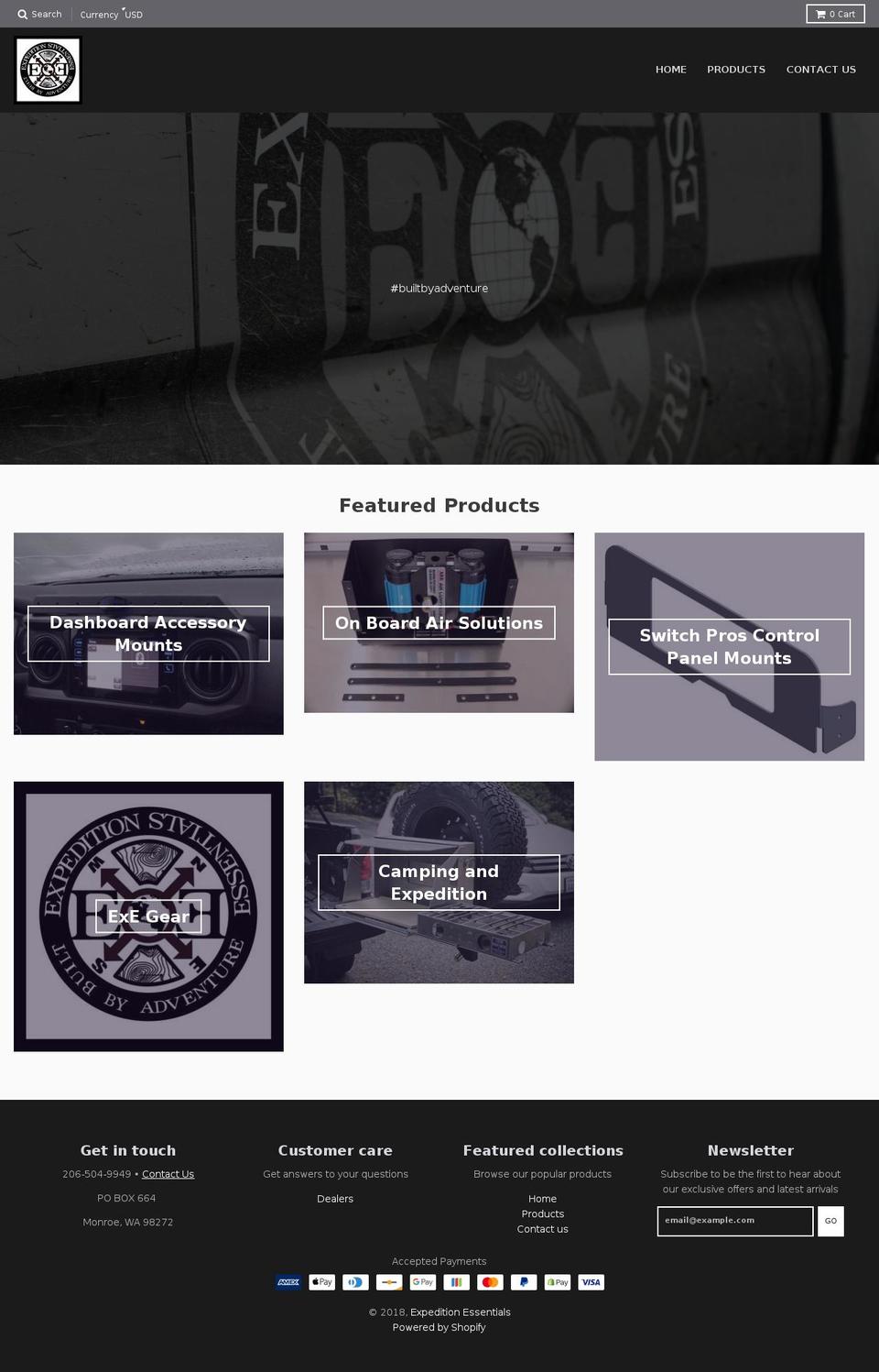 expeditionessentials.com — Shopify storefront screenshot