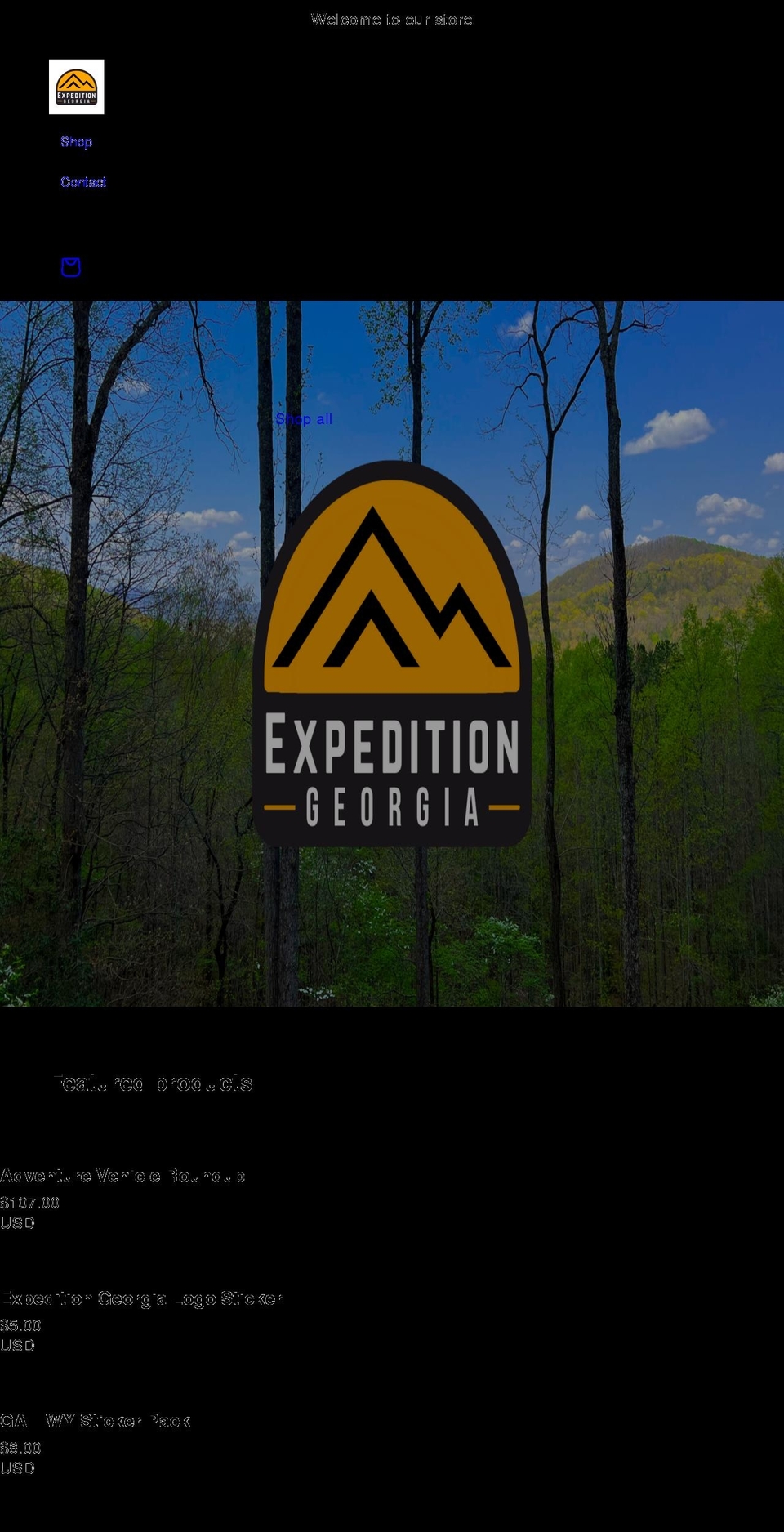 expeditiongeorgia.com shopify website screenshot