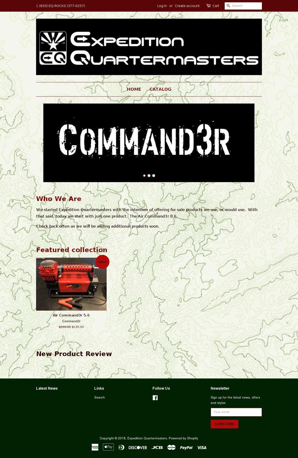 expeditionquartermasters.com — Shopify storefront screenshot