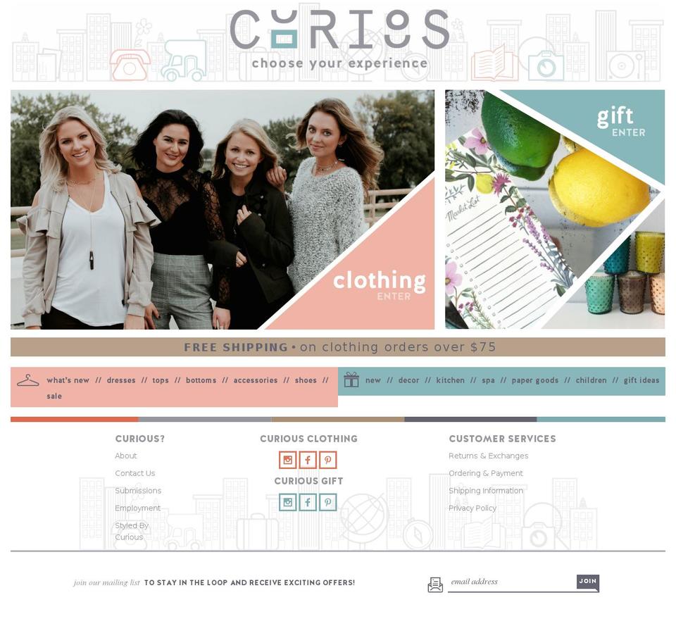 Curious by Aeolidia V9 Shopify theme site example experiencecurious.com