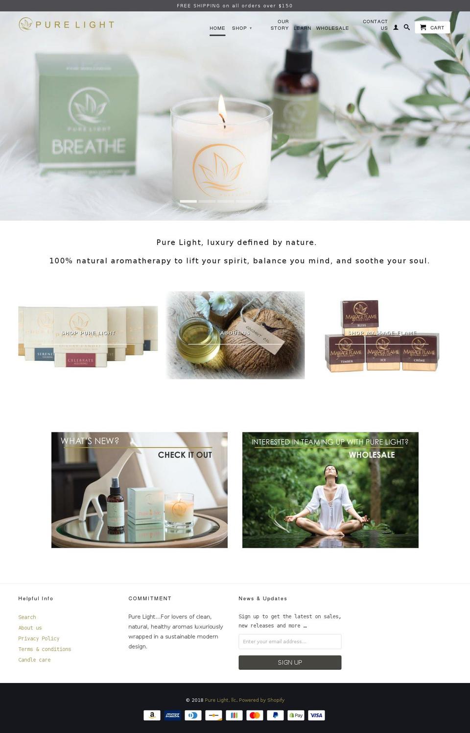 Copy of Retina Shopify theme site example experiencepurelight.com