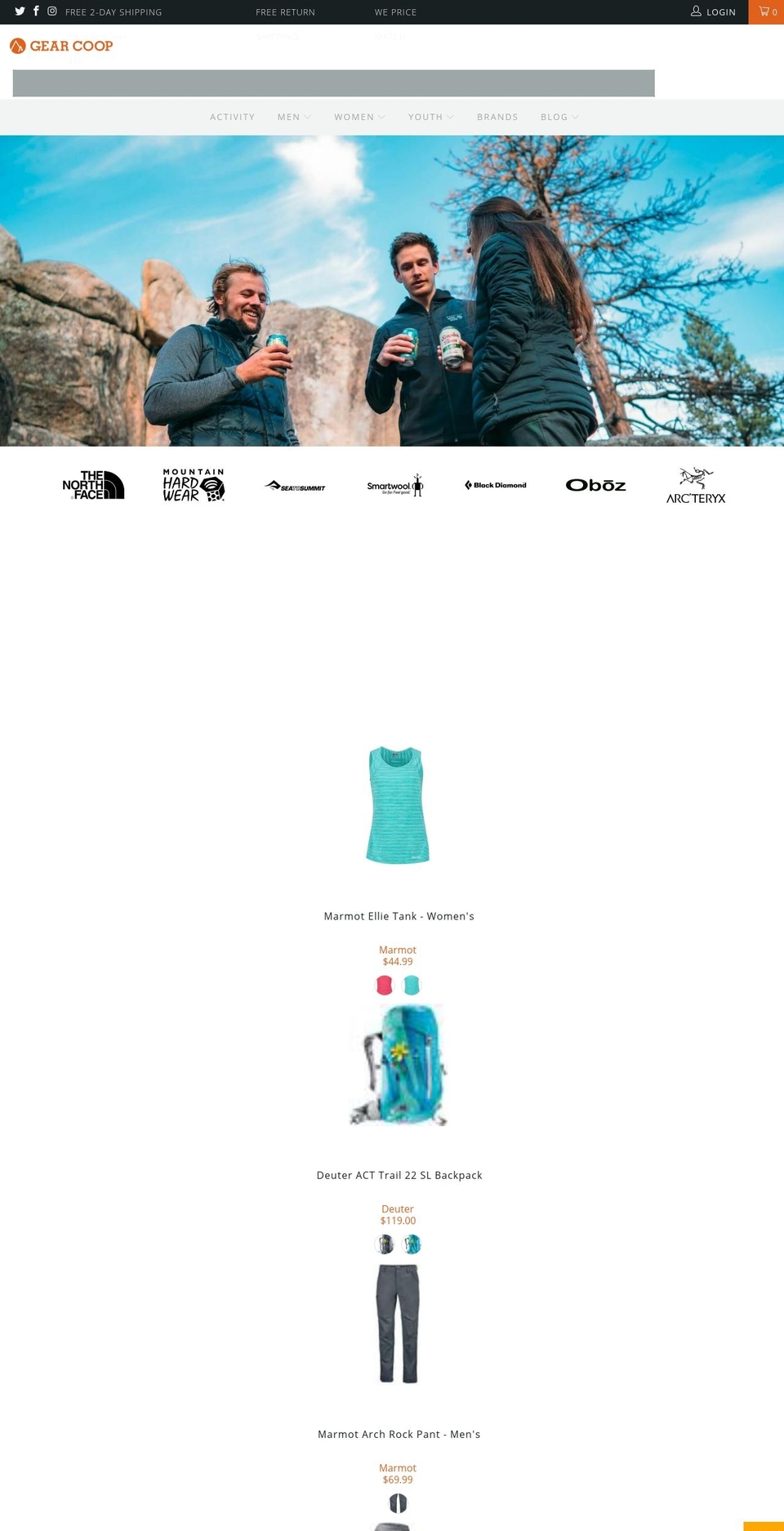 experienceredline.com — Shopify storefront screenshot
