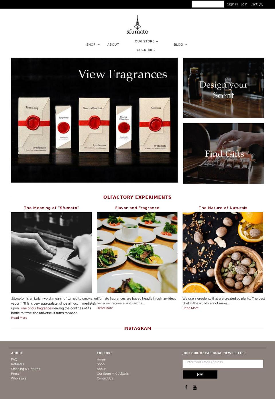 experiencesfumato.com — Shopify storefront screenshot