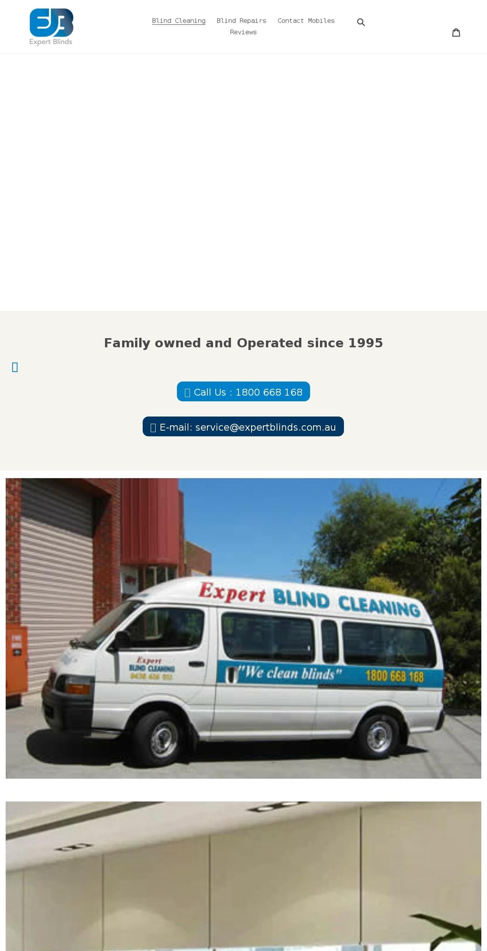 expertblindcleaning.com.au shopify website screenshot