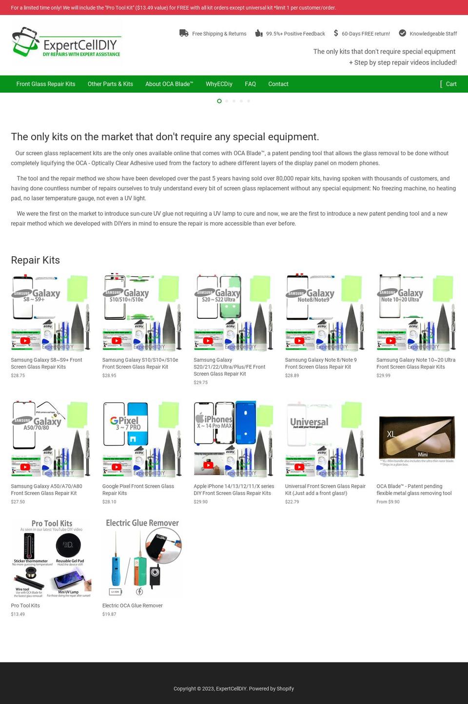 expertcelldiy.com — Shopify storefront screenshot