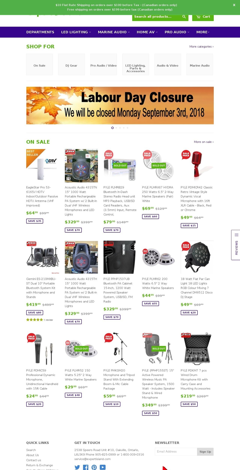 expertisland.ca shopify website screenshot
