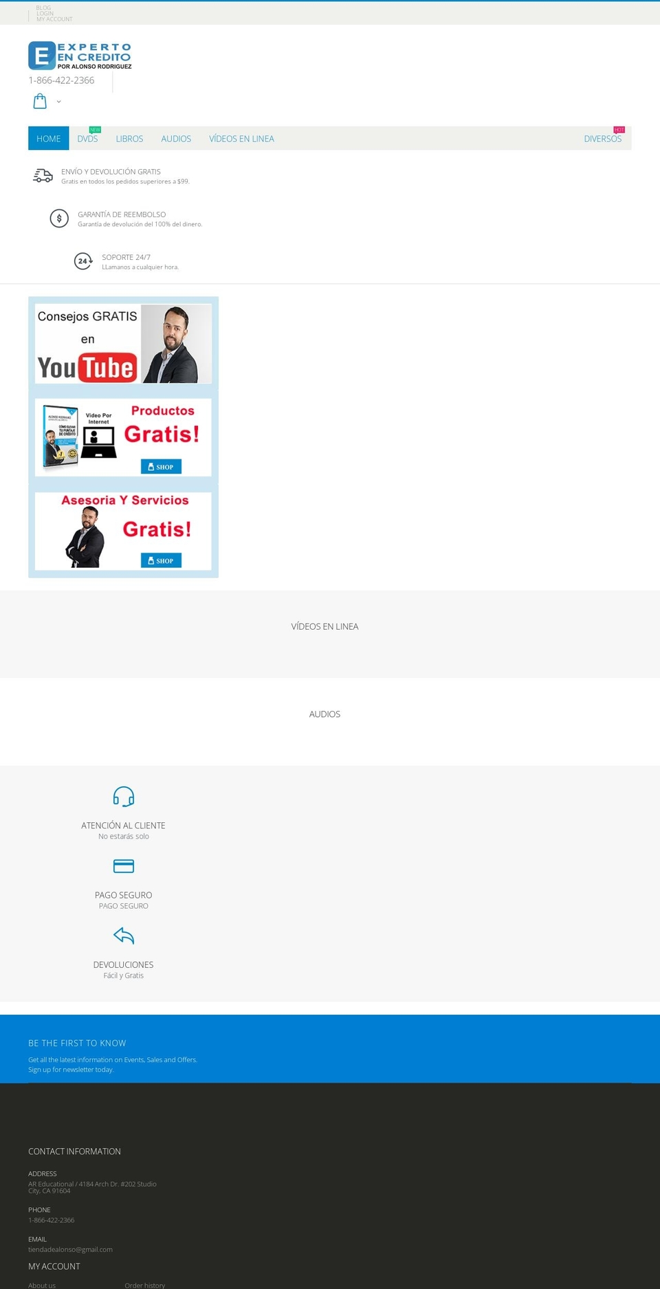 expertoencredito.org shopify website screenshot