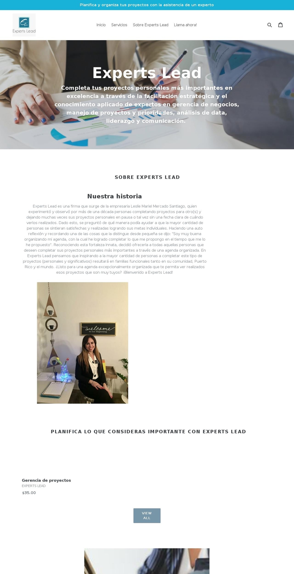 expertslead.com — Shopify storefront screenshot