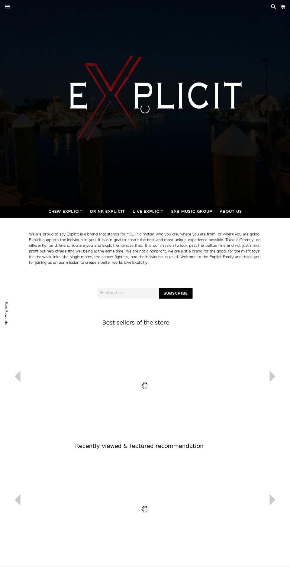 explicitbrand.com shopify website screenshot