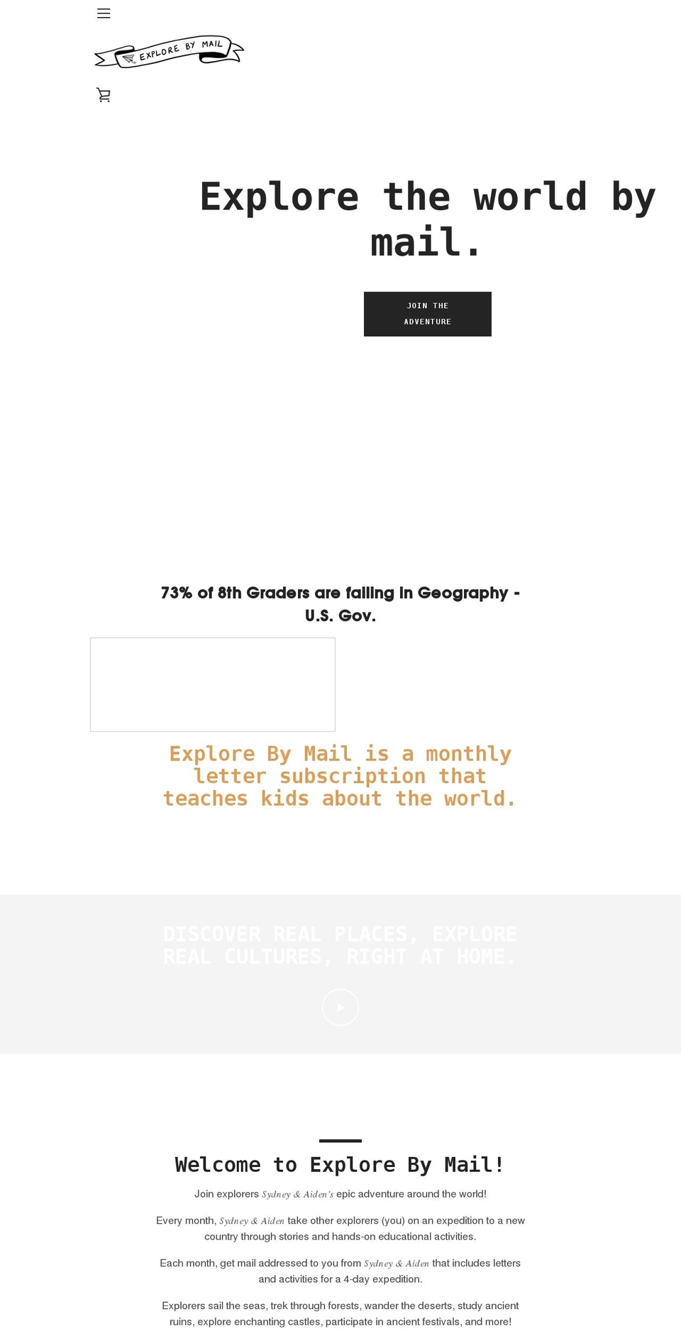 Narrative--- Shopify theme site example explorebymail.com