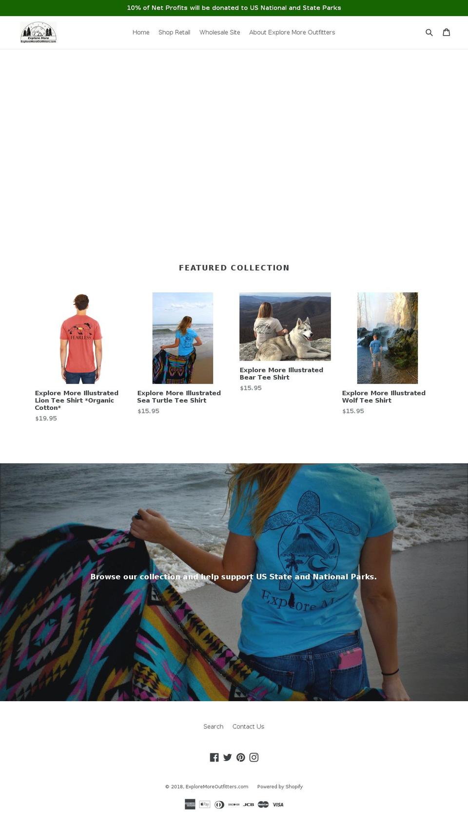 exploremoreoutfitters.com — Shopify storefront screenshot