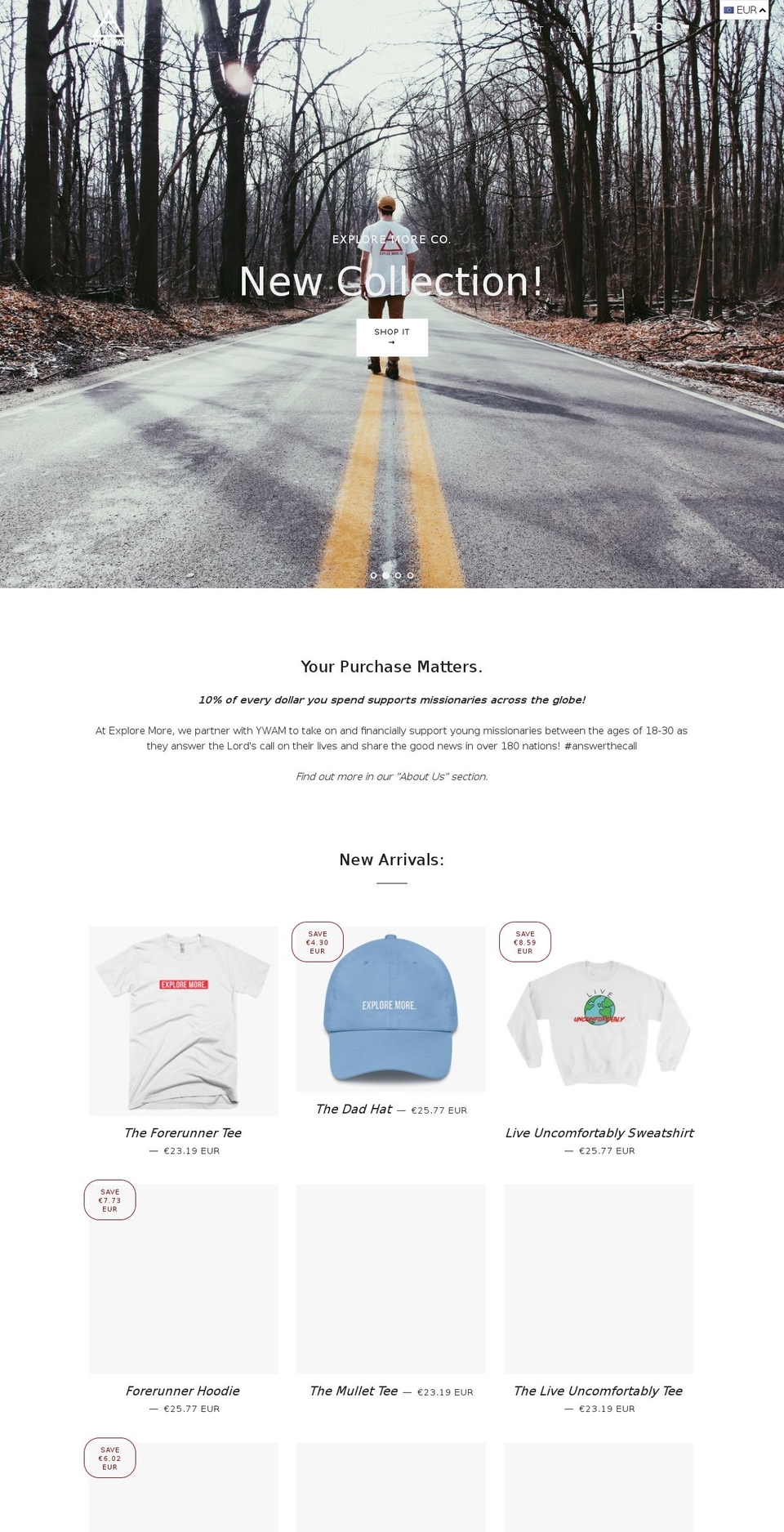 exploremoreusa.com shopify website screenshot