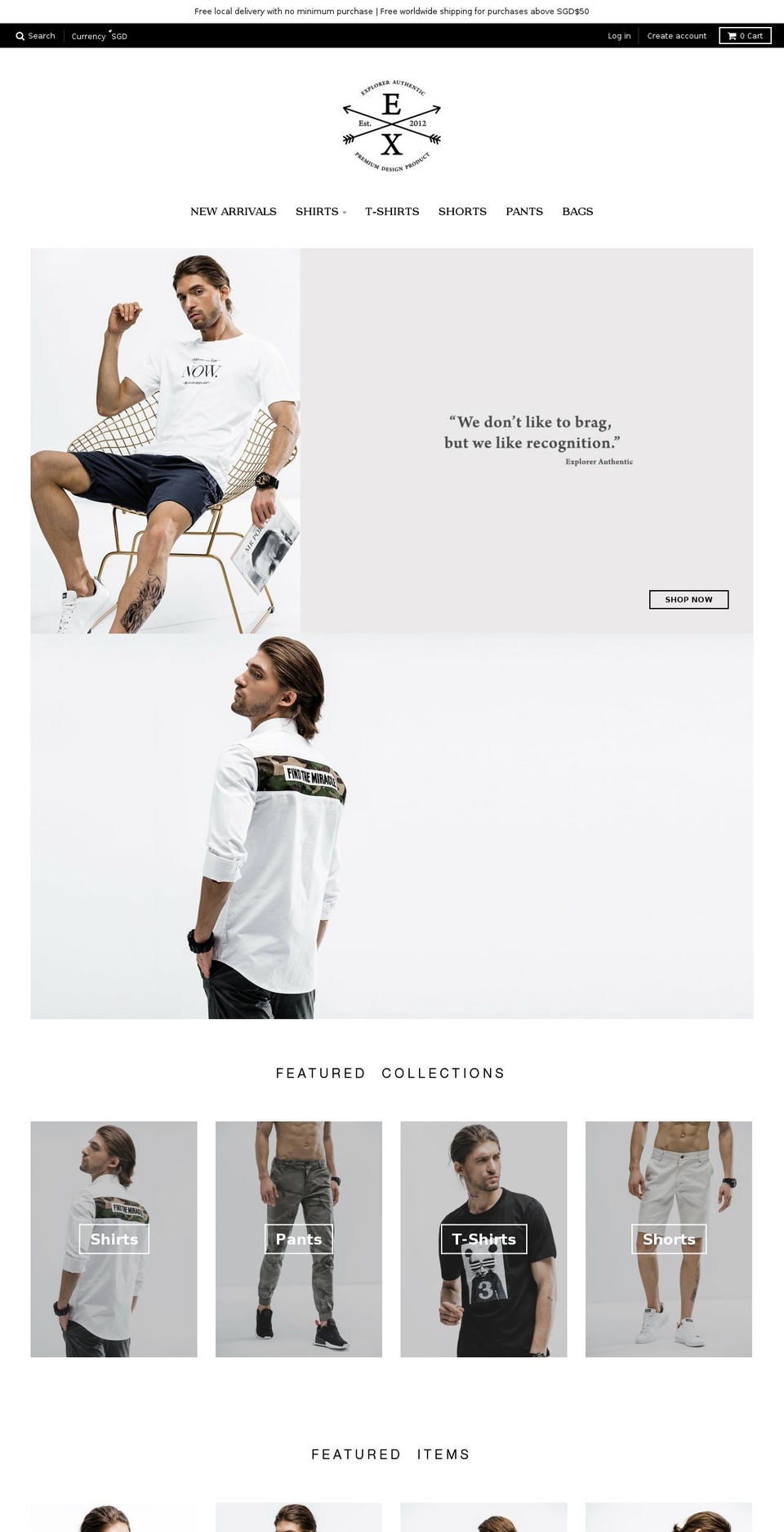 explorerauthentic.com shopify website screenshot
