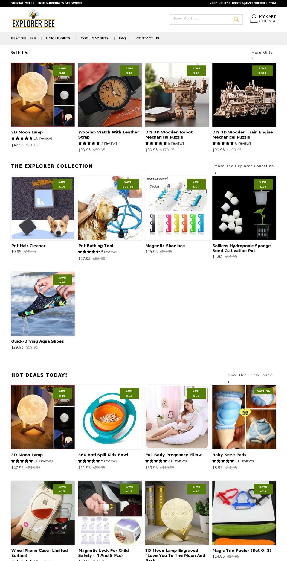 explorerbee.com — Shopify storefront screenshot