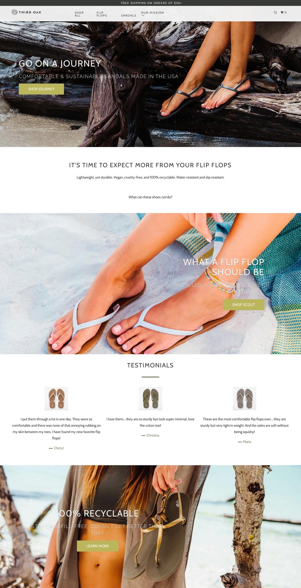 explorethirdoak.com — Shopify storefront screenshot