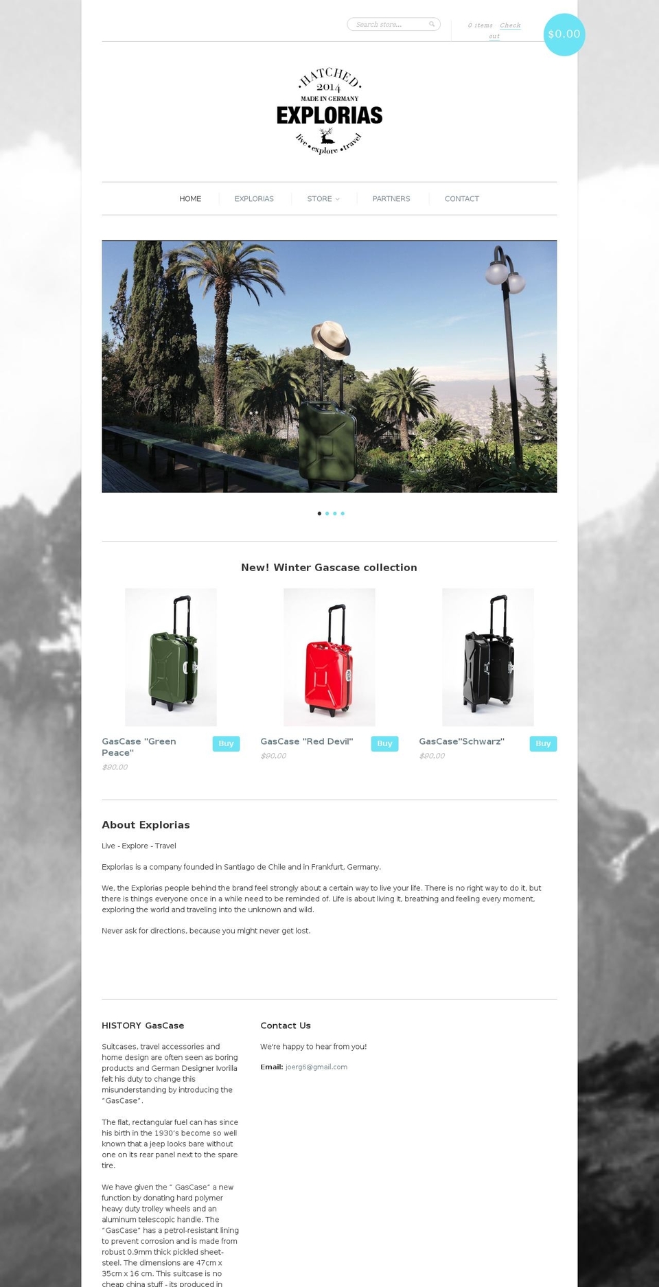 explorias.com shopify website screenshot