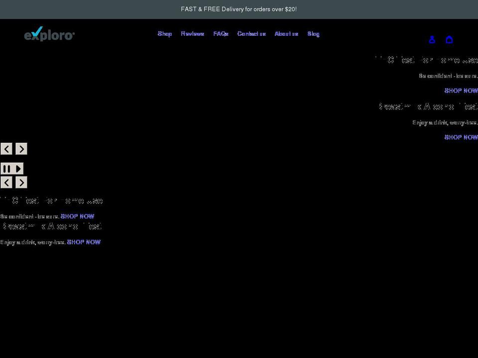exploroproducts.com shopify website screenshot