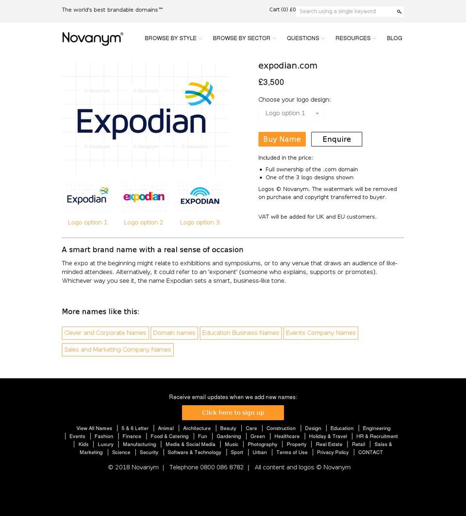 expodian.com — Shopify storefront screenshot