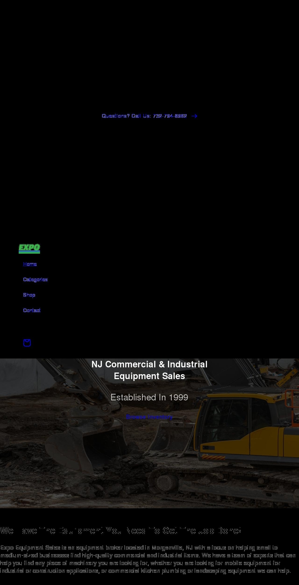 expoequipmentsales.com shopify website screenshot