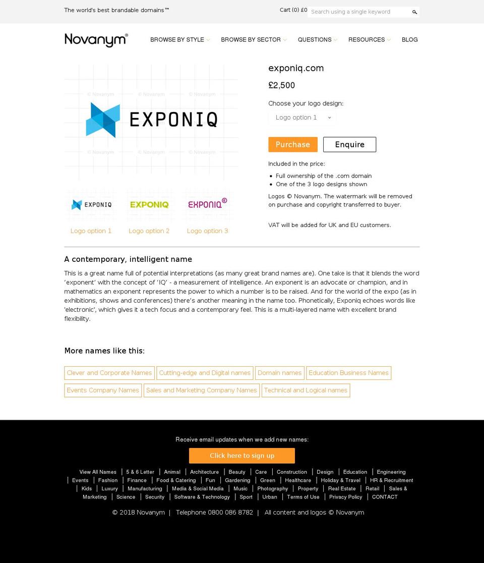exponiq.com — Shopify storefront screenshot