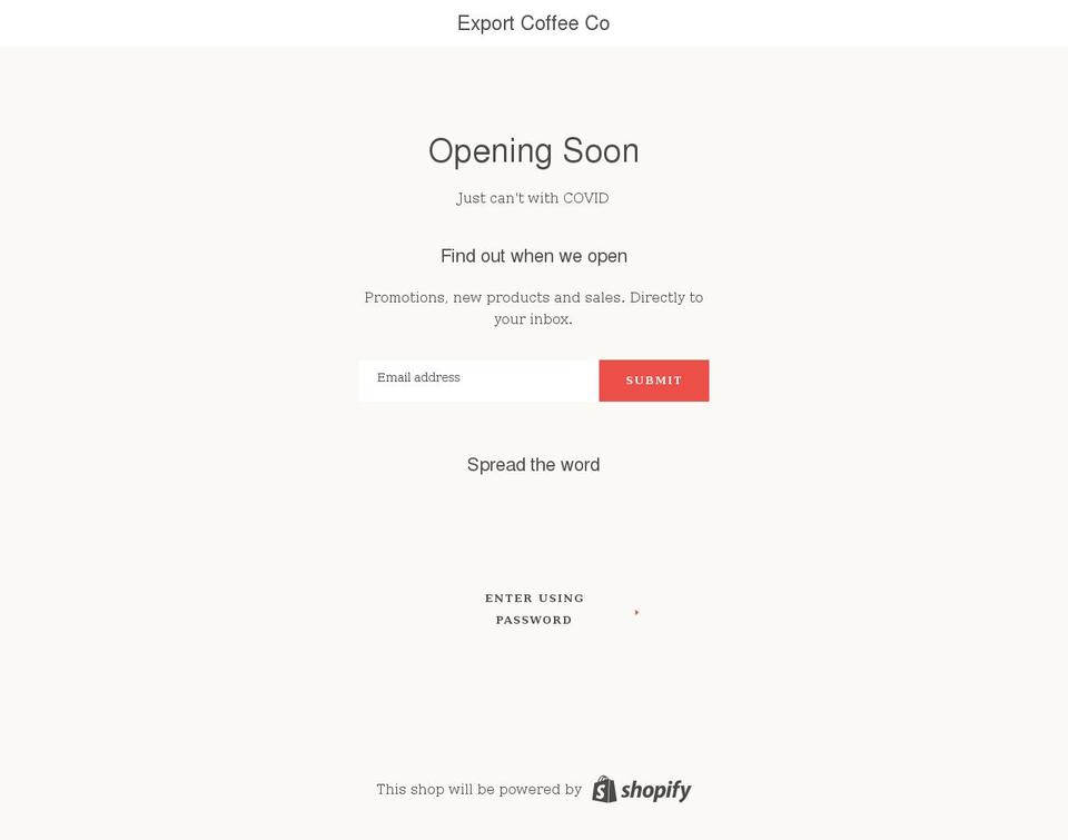 DropShipForSale Shopify theme site example exportcoffeeco.net