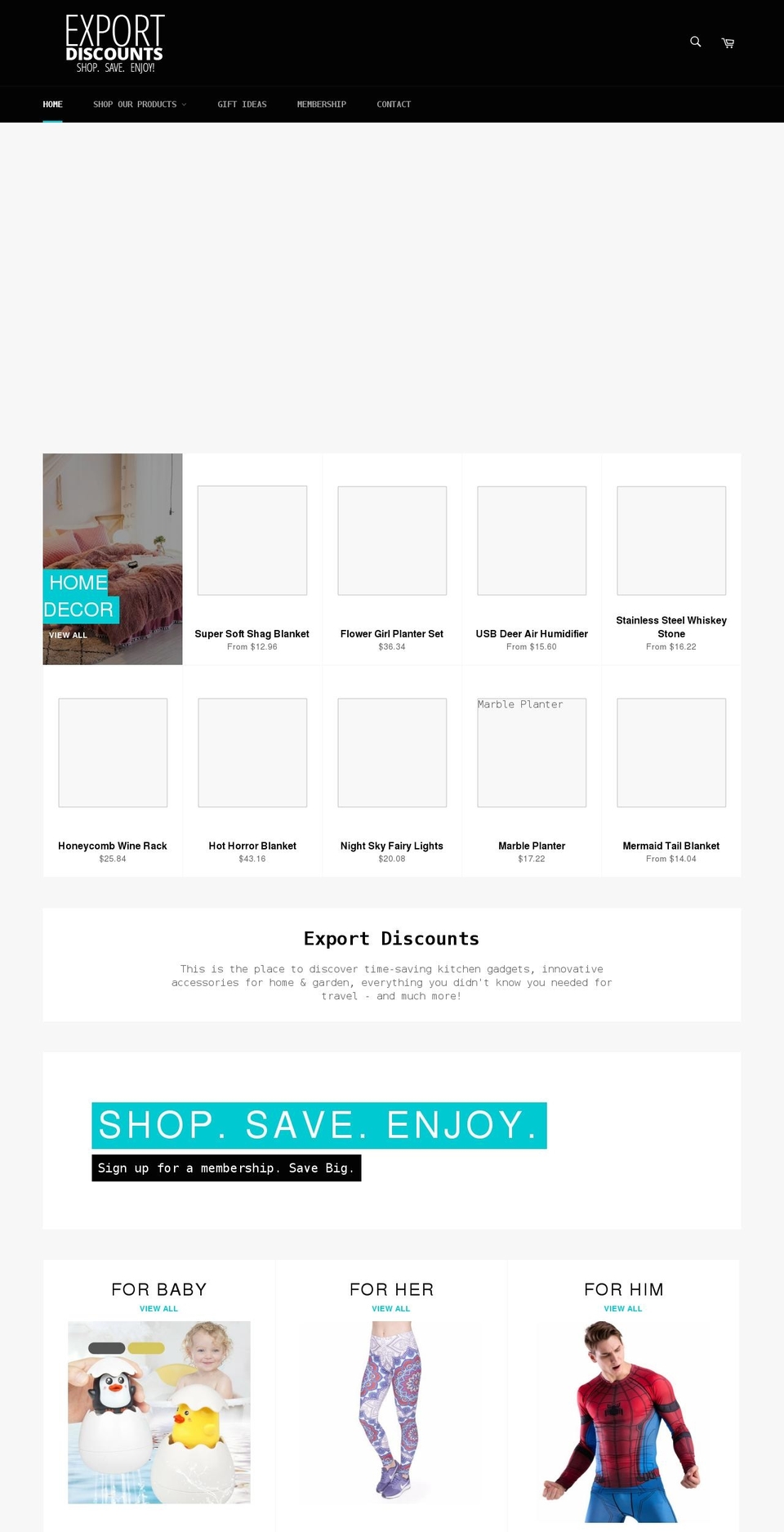 exportdiscounts.com shopify website screenshot
