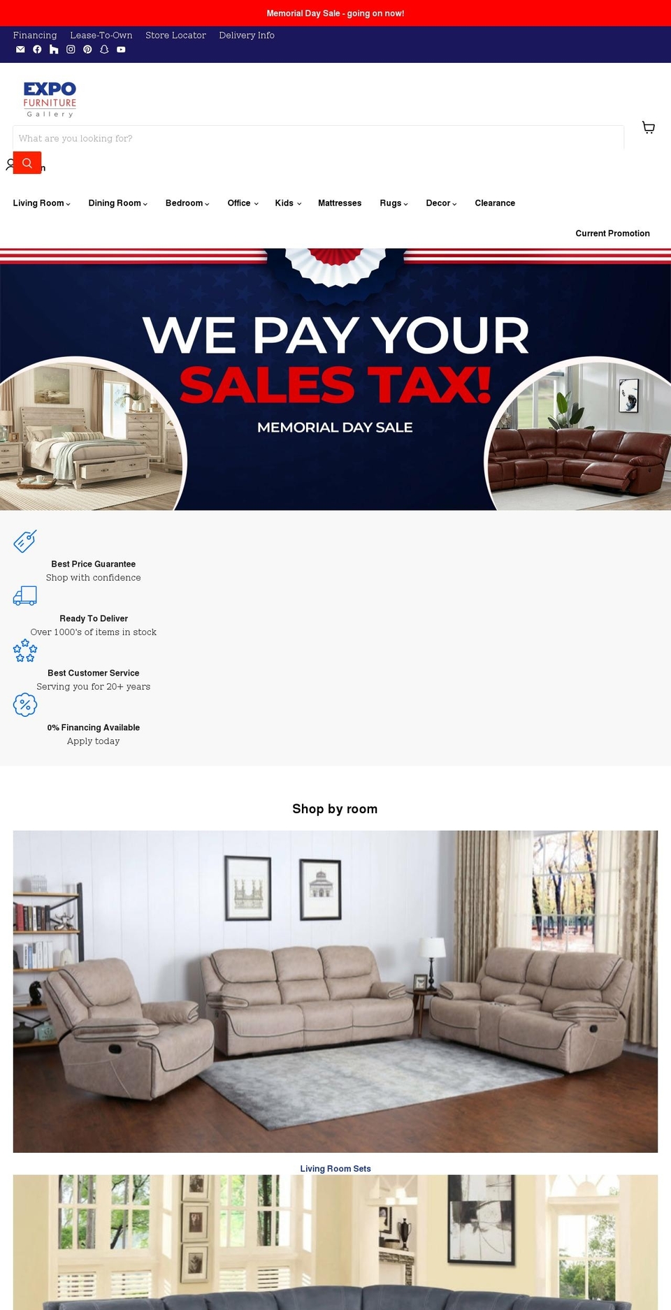 exporugoutlet.com — Shopify storefront screenshot