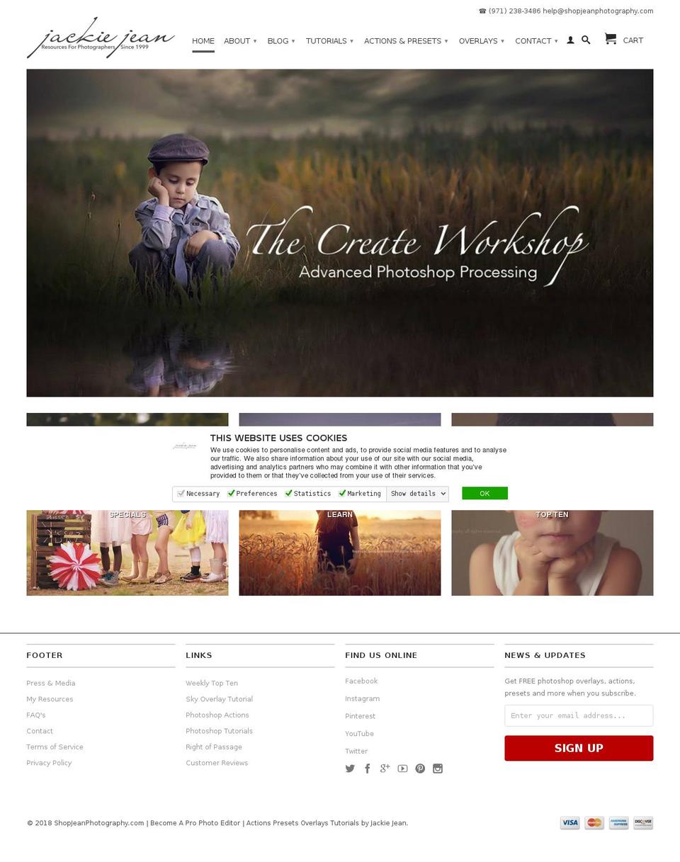 exposurebyjean.com — Shopify storefront screenshot