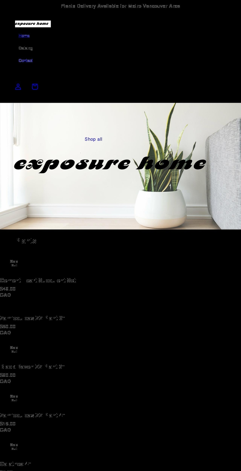 exposurehome.ca shopify website screenshot