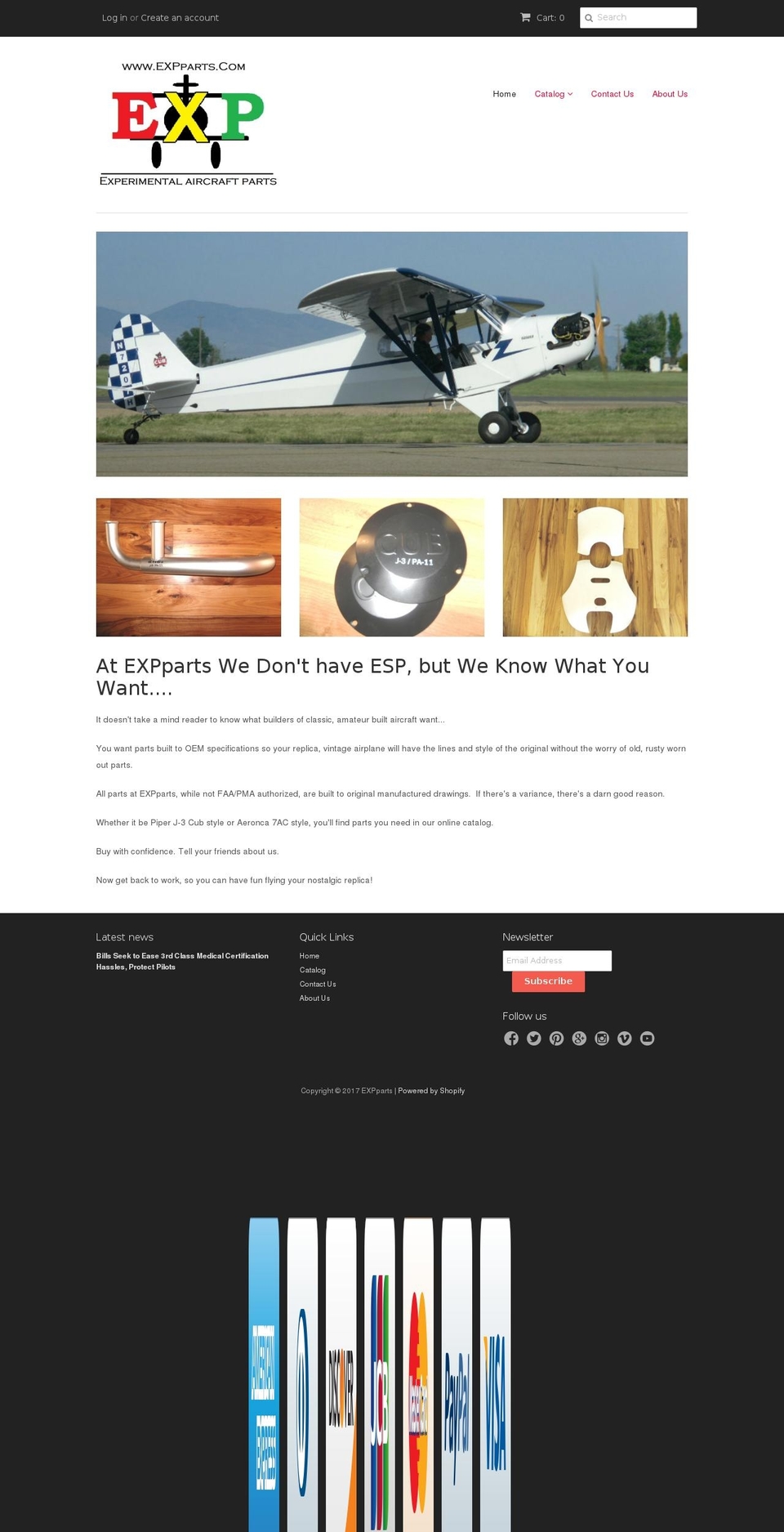expparts.com shopify website screenshot