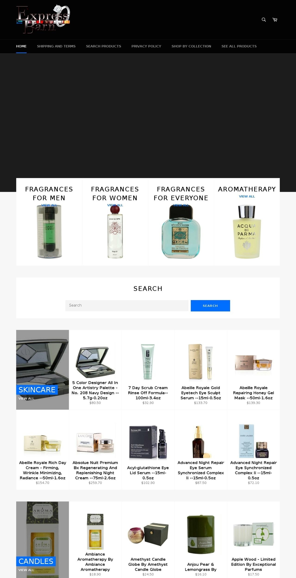 expressbarn.com — Shopify storefront screenshot