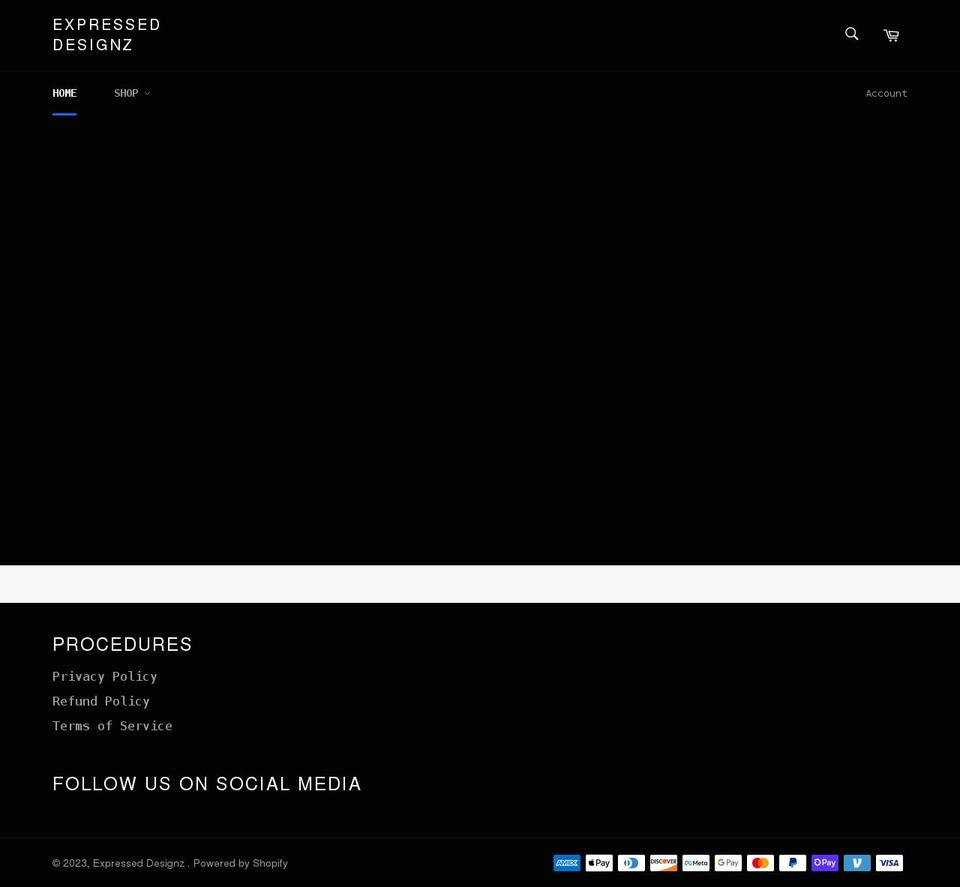 expressed-designz.myshopify.com shopify website screenshot