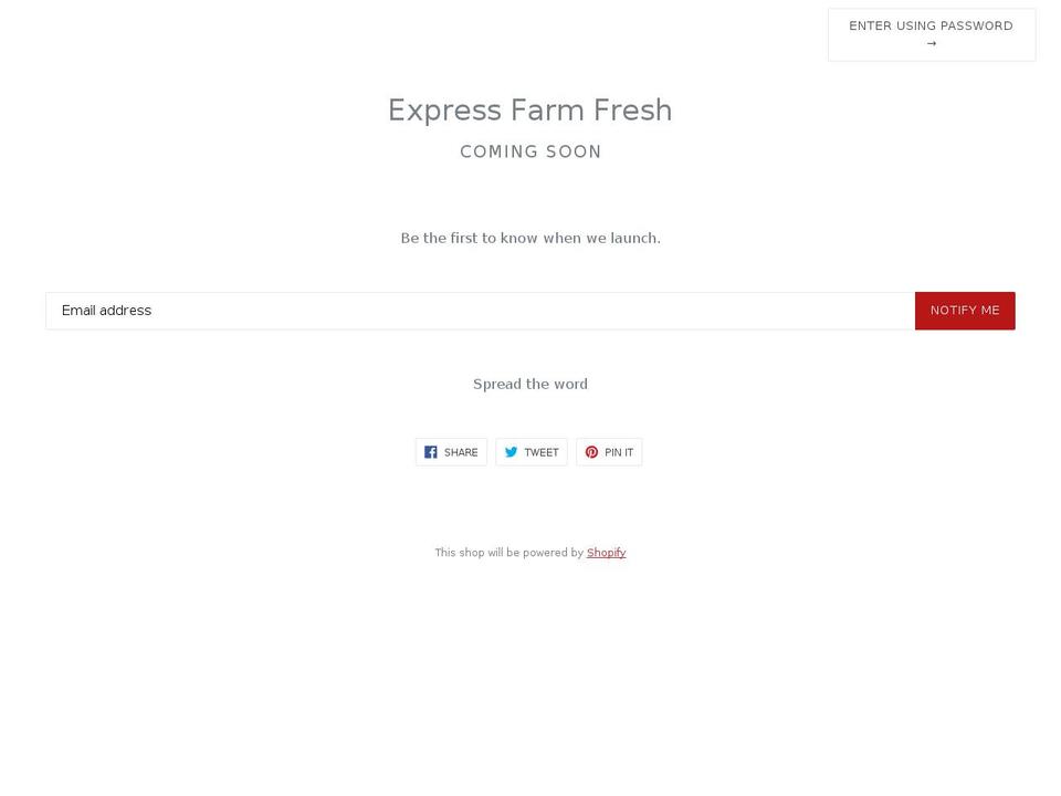 expressfarmfresh.com — Shopify storefront screenshot
