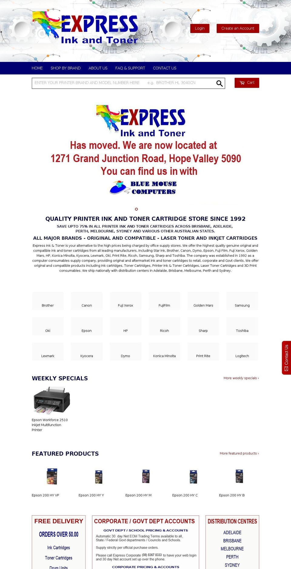 expressinkandtoner.com — Shopify storefront screenshot