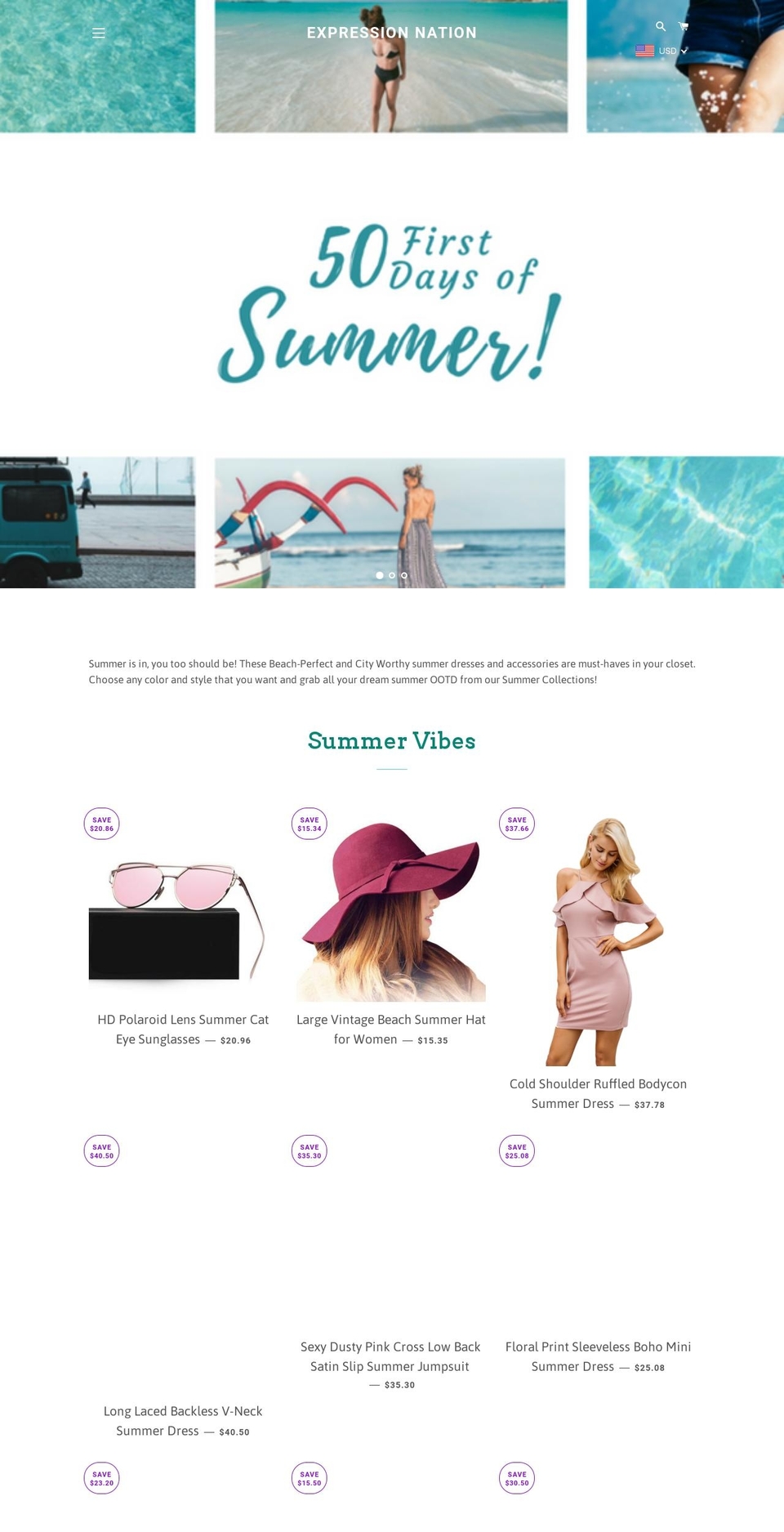 expressionnation.com — Shopify storefront screenshot