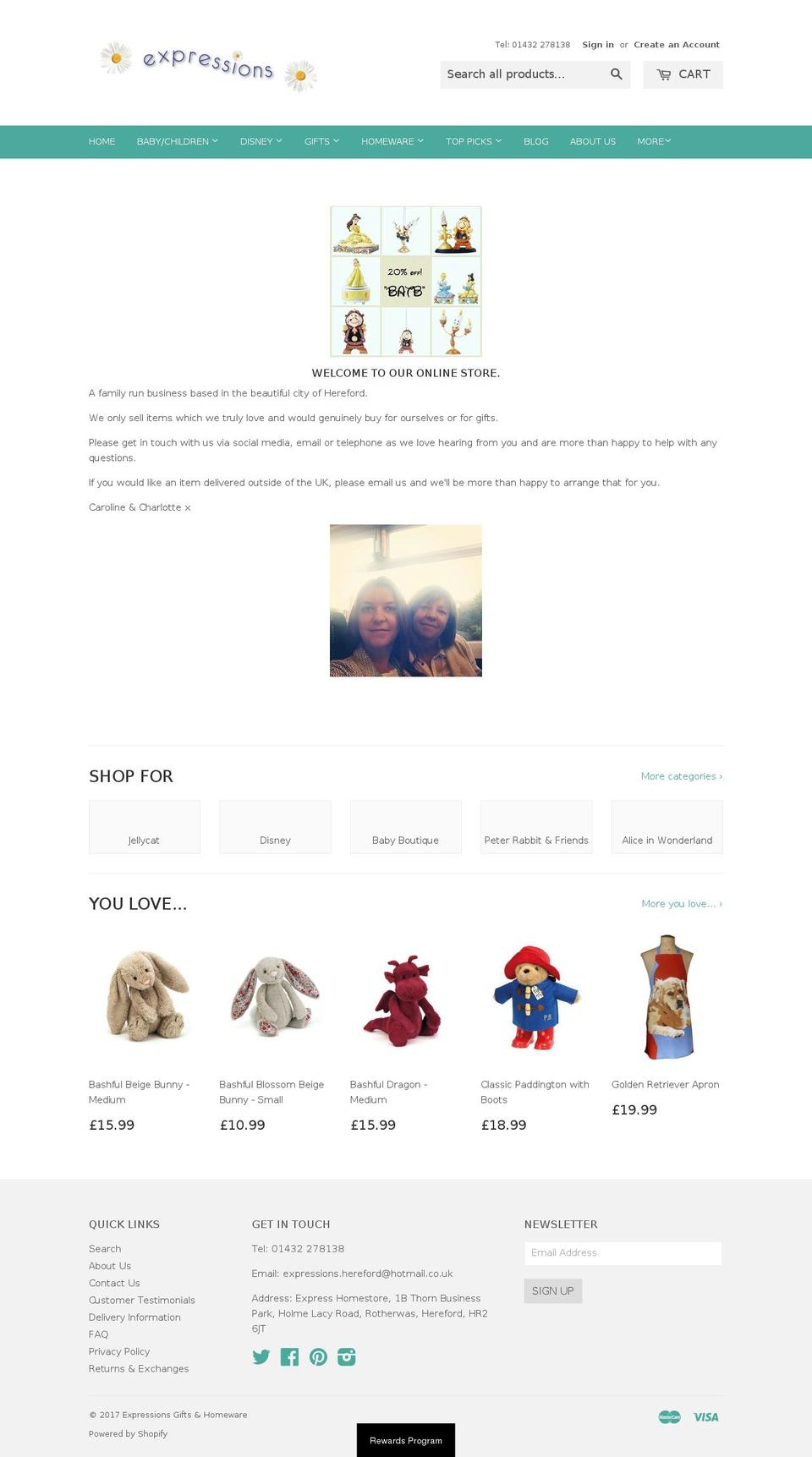 Supply Shopify theme site example expressionsgifts.co.uk
