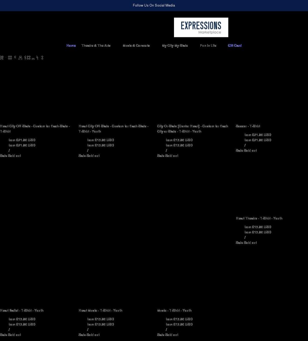 expressionsmarketplace.com shopify website screenshot