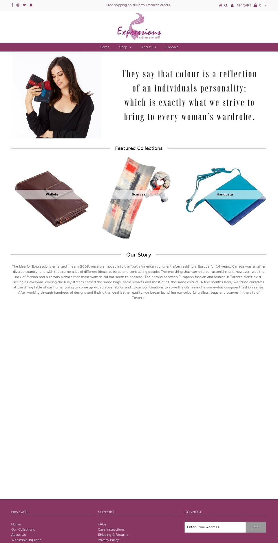 expressionsmilo.com — Shopify storefront screenshot