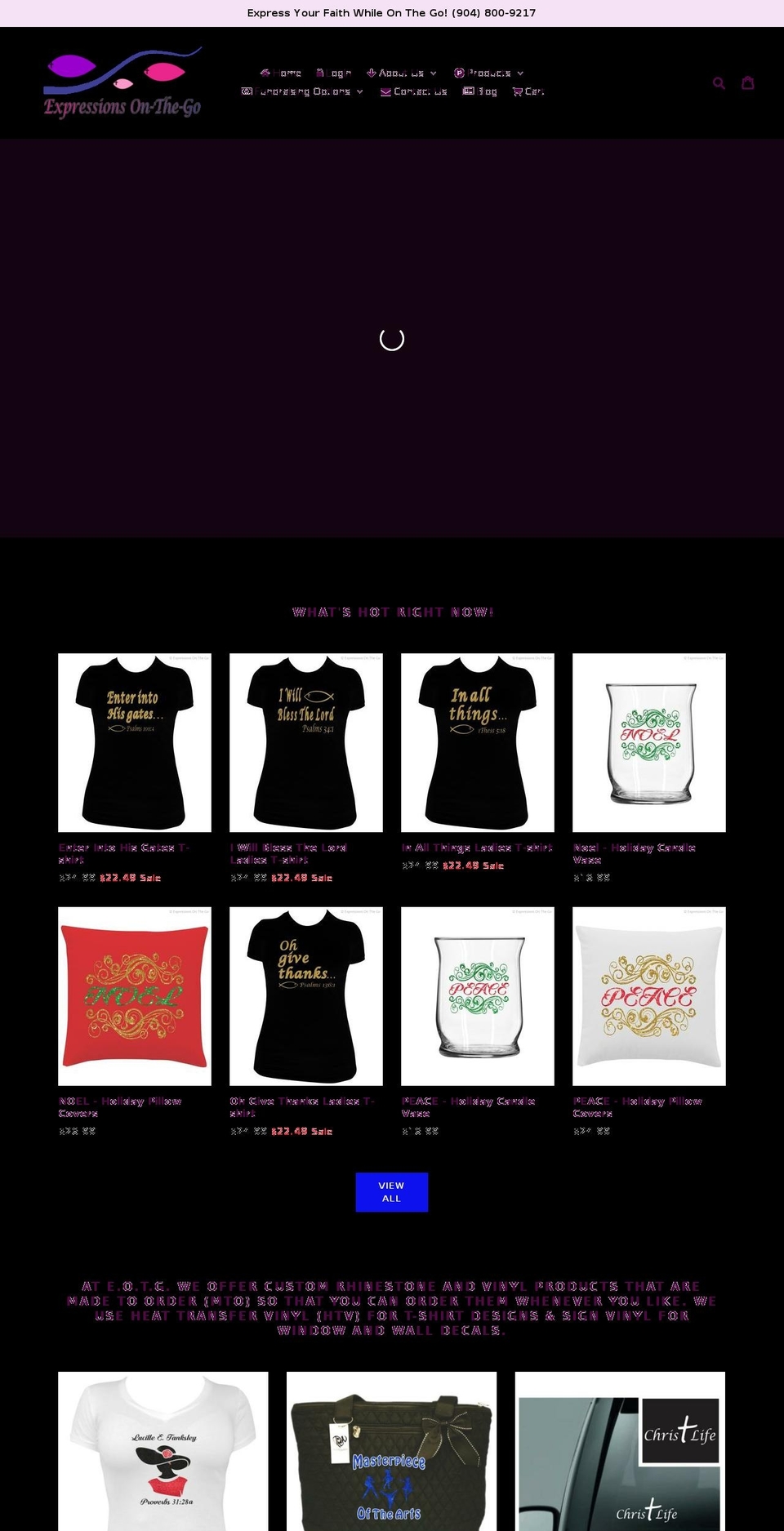 E.O.T.G Shopify theme site example expressionsonthego.com