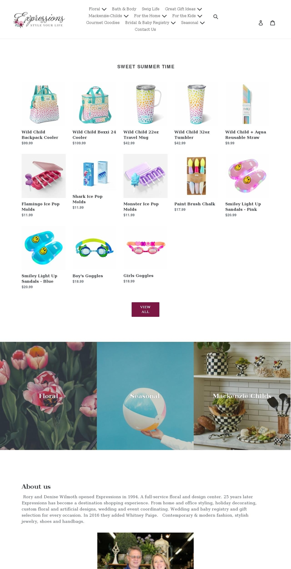 expressionsperryton.com shopify website screenshot