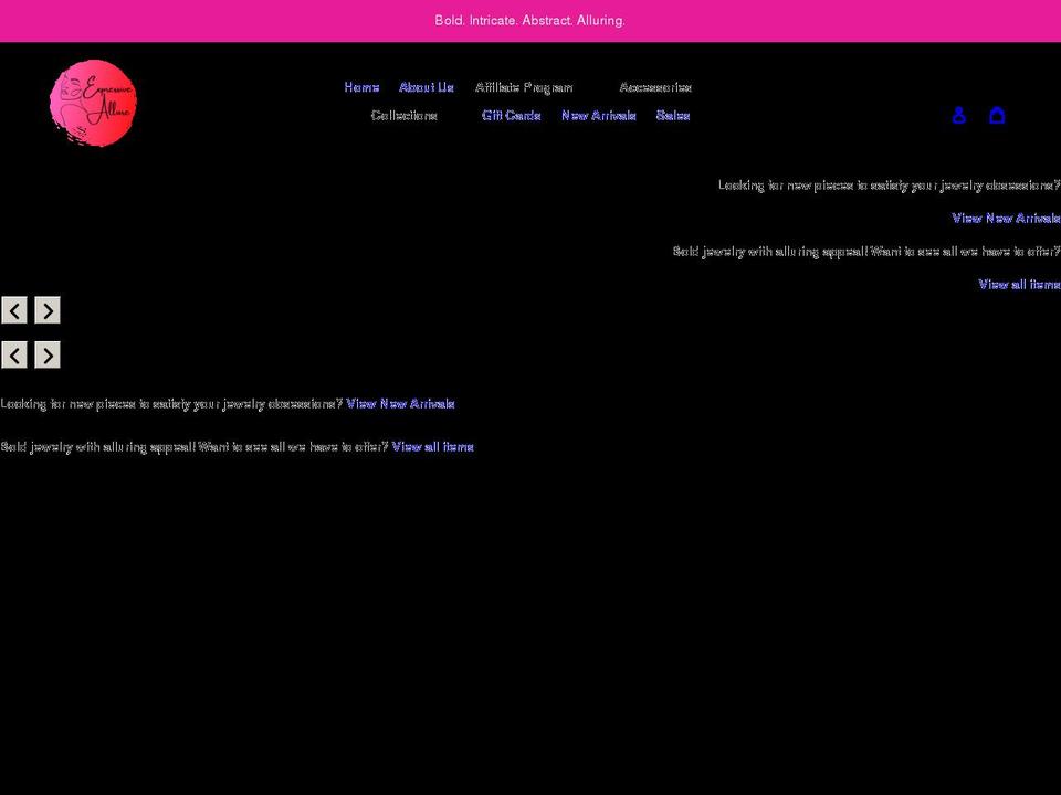 expressiveallure.com shopify website screenshot