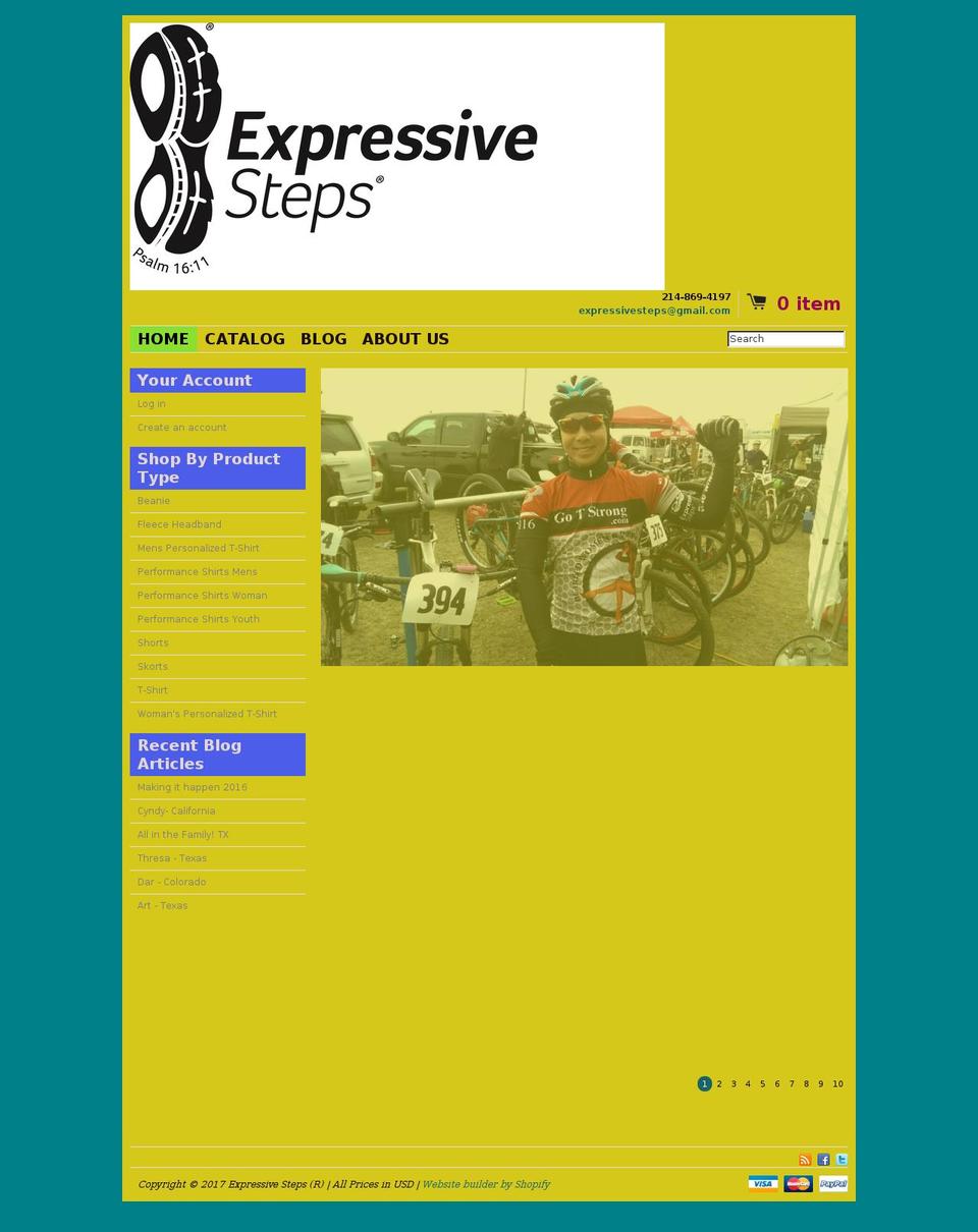 expressivestepsr.com shopify website screenshot